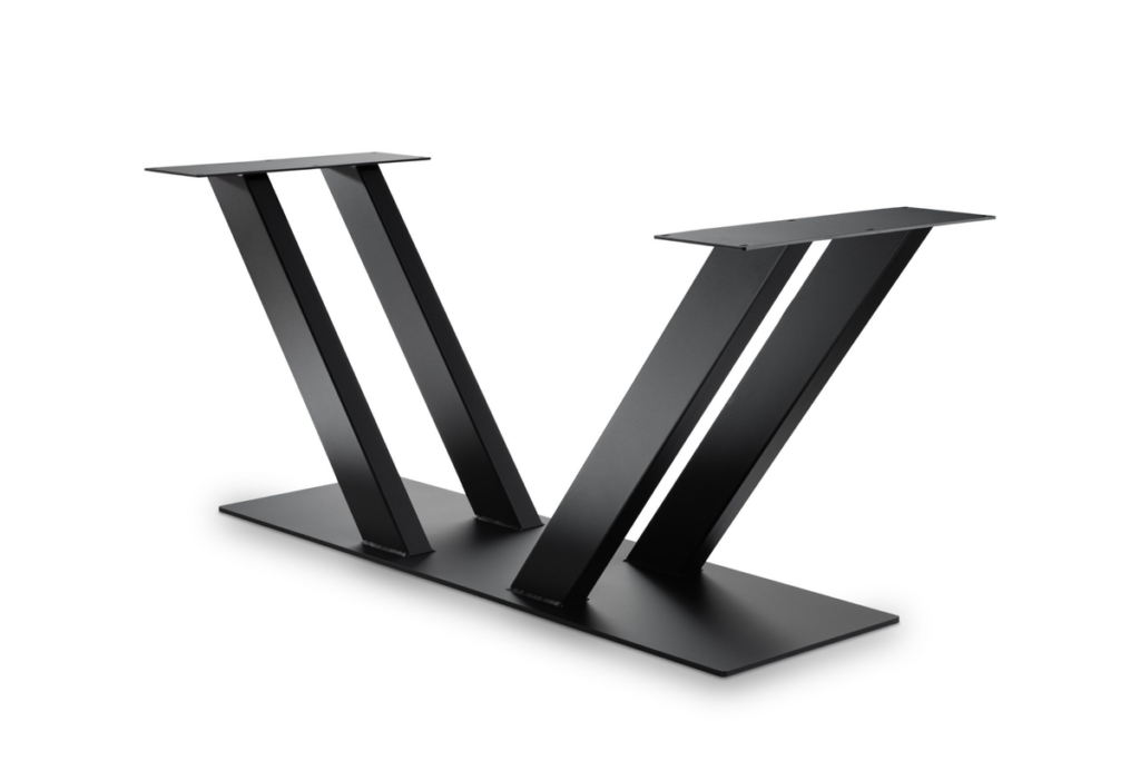 V-förmiges Metall-Tischgestell aus Stahl, pulverbeschichtet